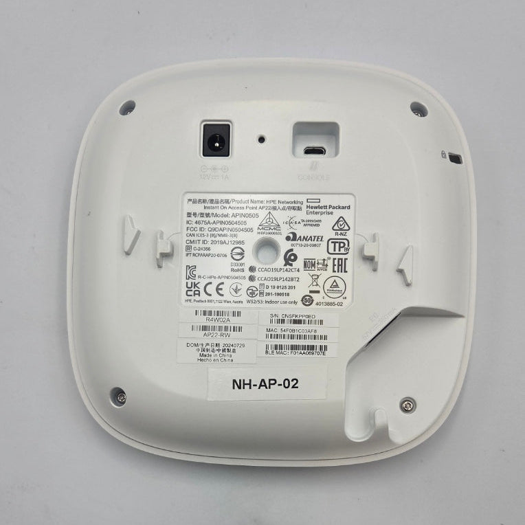 HPE Networking Instant On AP22 WiFi 6 Access Point (1.7Gbps AX) - R4W02A