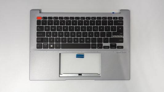 Genuine Asus K3402 UK Palmrest Backlit Keyboard Silver- Original 90NB0WE1-R30UK0