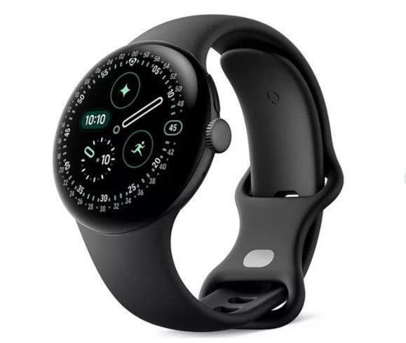 Google Pixel Watch 4 (45 mm) Matte Black Aluminium Case/Obsidian Active Band Wi-Fi