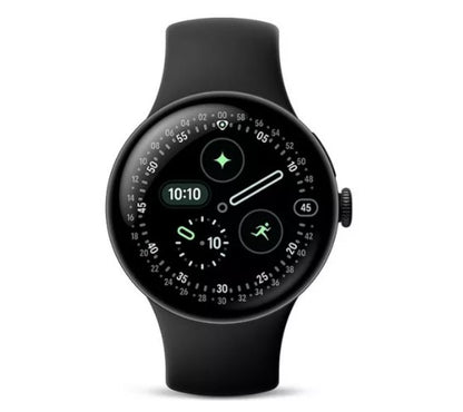 Google Pixel Watch 4 (45 mm) Matte Black Aluminium Case/Obsidian Active Band Wi-Fi